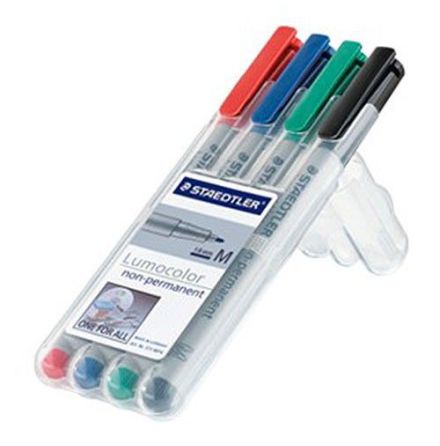 Water Soluble Markers:4-Pack (Red,Blue,Green,Black)