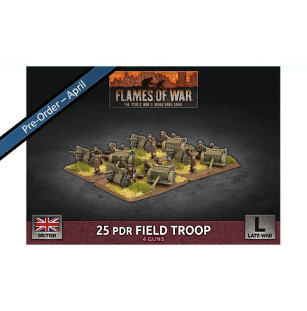 25 pdr Field Troop (x4 Plastic)