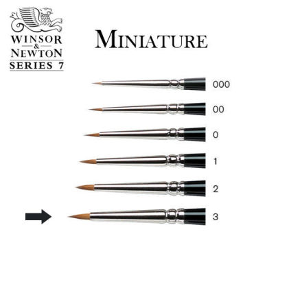 SERIES 7 KOLINSKY SABLE BRUSH MINIATURE 7-3