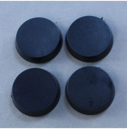 20mm Round Plastic Flat Top Base (25)