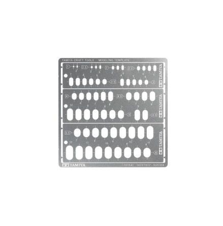 TAMIYA MODELING TEMPLATE (ROUNDED RECTANGLES, 1-6MM)