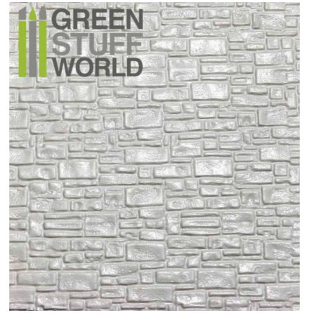 ABS Plasticard - SMOOTH ROCK WALL Textured Sheet - A4