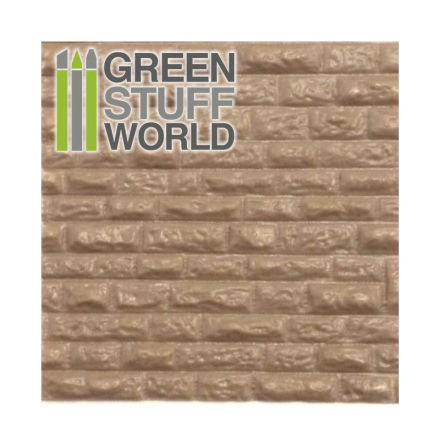 ABS Plasticard - ROUGH ROCK WALL Textured Sheet - A4