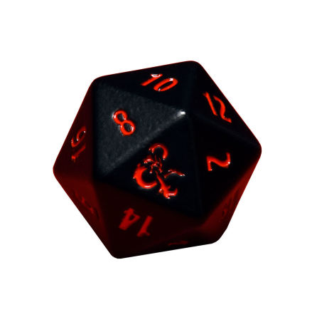 Heavy Metal D20 Dice Set for Dungeons & Dragons Black/Red