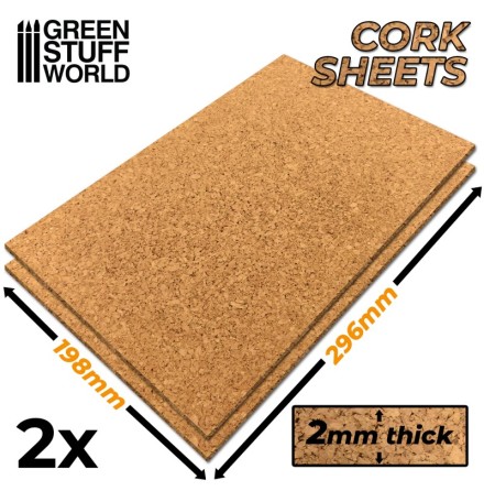 Cork Sheet in 2mm x2 - A4 Size