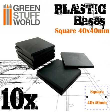 Plastic Bases - Square 40x40 mm