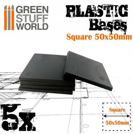 Plastic Bases - Square 50x50 mm