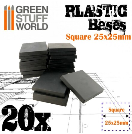 Plastic Bases - Square 25x25 mm