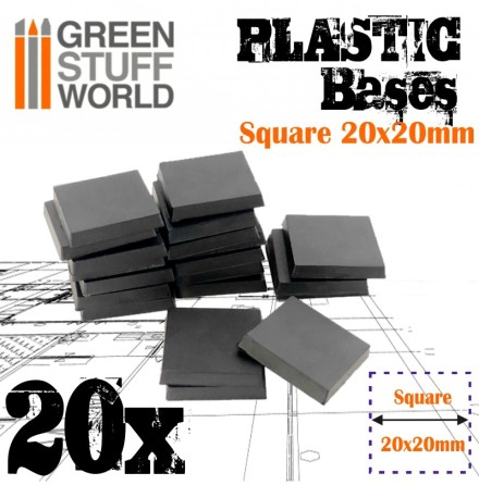 Plastic Bases - Square 20x20 mm