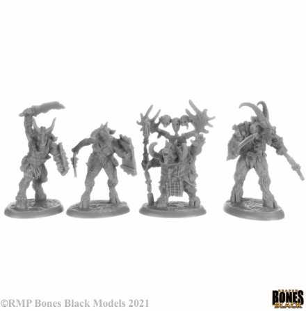 BEASTMEN (4) (BONES BLACK)