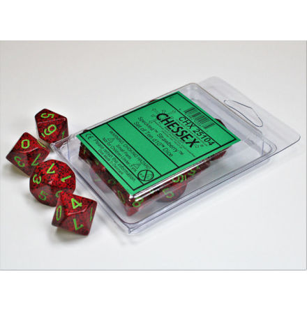 Strawberry Speckled Polyhedral Ten d10 Set