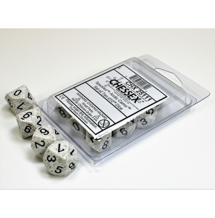 Arctic Camo Speckled Polyhedral Ten d10 Set