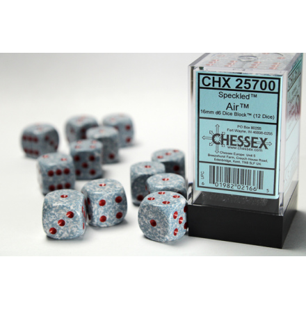 Speckled 16mm d6 with pips Air Dice Block (12 dice)