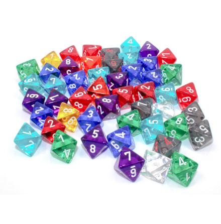 Bag of 50 Translucent d8s