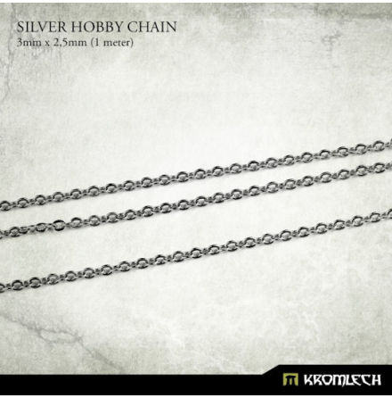 Silver Hobby Chain (3x2,5mm, 1m length)