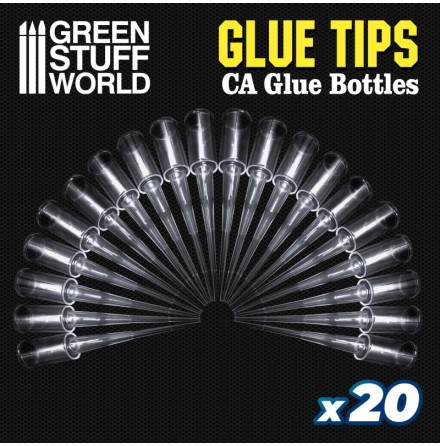 20x Precision tips for Super Glue Bottles