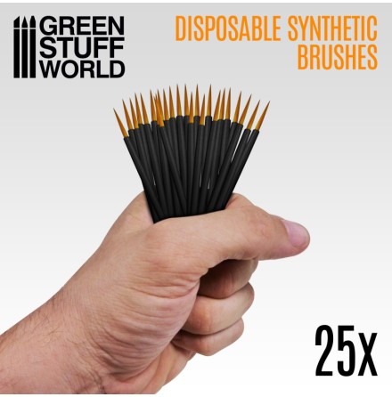 25x Disposable Synthetic Brushes