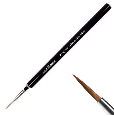 Wargamer Brush - Masterclass Kolinsky (black handle, triangular)