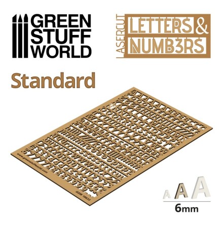 Letters and Numbers 6 mm STANDARD