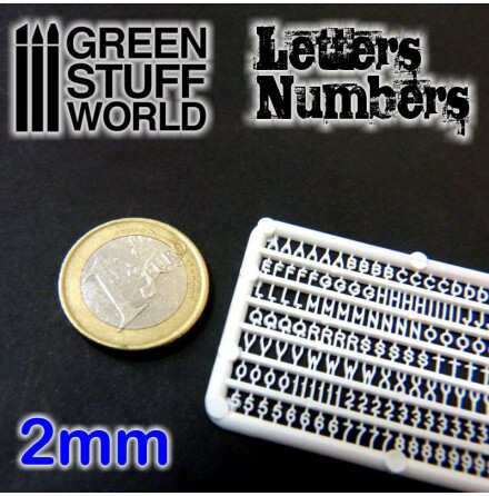 Letters and Numbers 2 mm