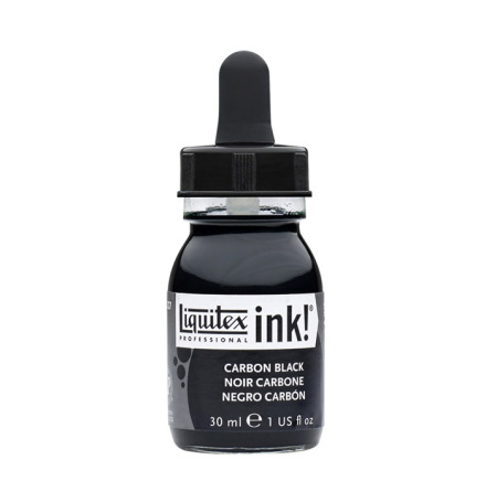 ACRYLIC INK 30ML CARBON BLACK 337