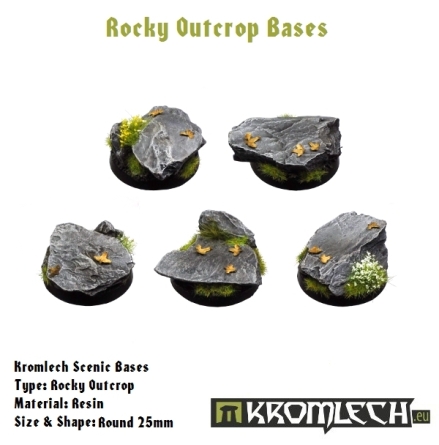 Rocky Outcrop bases - round 25mm