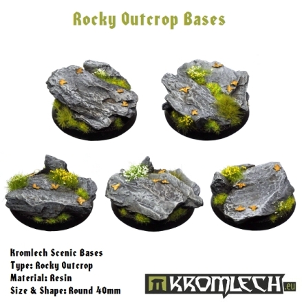Rocky Outcrop bases - round 40mm
