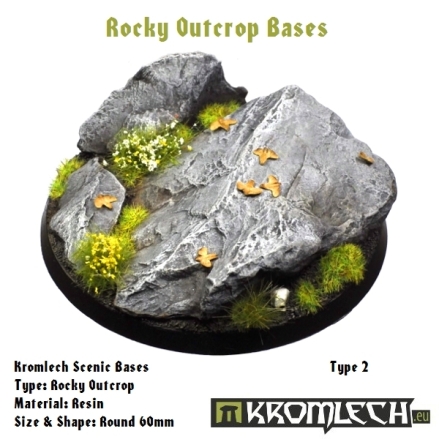 Rocky Outcrop bases - round 60mm Type 2