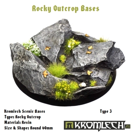 Rocky Outcrop bases - round 60mm Type 3