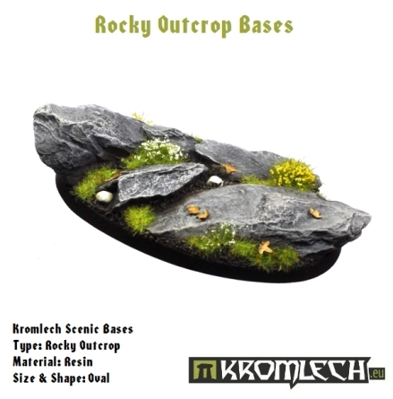 Rocky Outcrop bases - oval 75mm