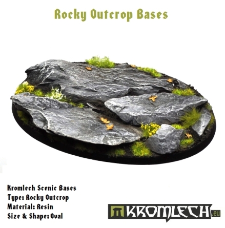 Rocky Outcrop bases - oval 105mm