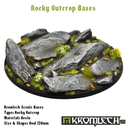 Rocky Outcrop bases - oval 120mm