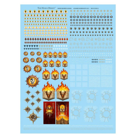 Word Bearers Legion Transfer Sheet