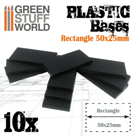 Plastic Bases - Rectangular 25x50mm