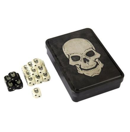Skull Tin (x5 Black Dice x15 Bone Dice)