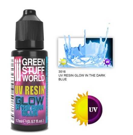 UV RESIN 17ml BLUE - Glow in the Dark