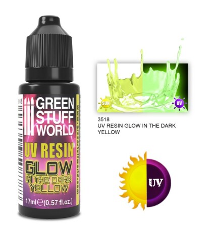 UV RESIN 17ml YELLOW - Glow in the Dark