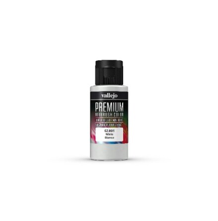 Vallejo Premium Airbrush Color: White (60 ml)