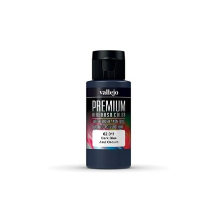 Vallejo Premium Airbrush Color: Dark Blue (60 ml)