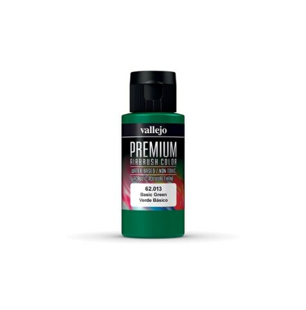 Vallejo Premium Airbrush Color: Basic Green (60 ml)