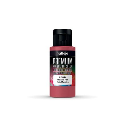 Vallejo Premium Airbrush Color: Metallic Red (60 ml)