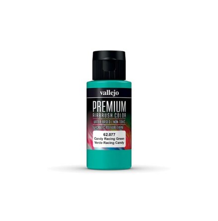 Vallejo Premium Airbrush Color: Candy Racing Green (60 ml)