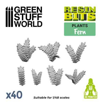 3D printed set - Fern leaves