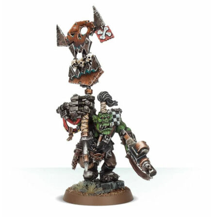 ORK NOB WITH WAAAGH! BANNER (Finecast)