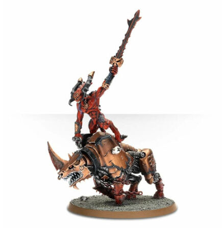 BLADES OF KHORNE: SKULLMASTER HERALD OF KHORNE ON JUGGERNAUT (Finecast)