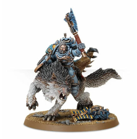 SPACE WOLVES WOLF LORD ON THUNDERWOLF (Finecast)