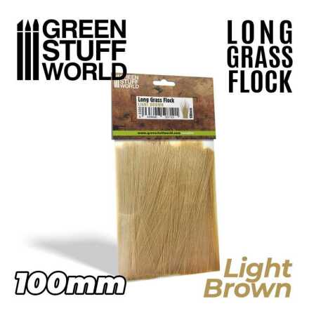 Long Grass Flock 100mm - Light Brown