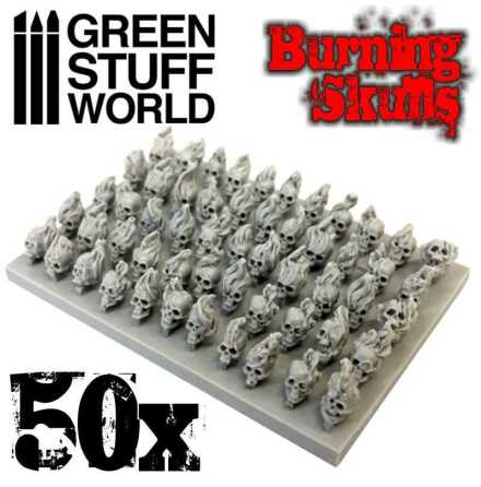 50x Resin Burning Skulls