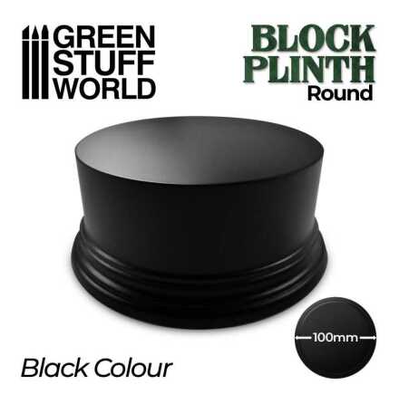 Round Block Plinth 10cm - Black
