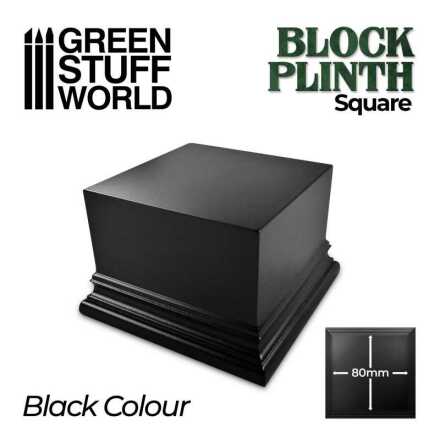 Square Top Display Plinth 8x8 cm - Black
